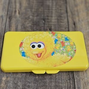3 for $15!! Sesame Street Big Bird Yellow Baby Wipes Plastic Travel Case
